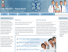 Tablet Screenshot of gethealth-insurance.com